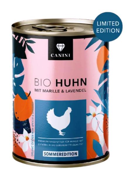 CANINI Sommermenü Bio Huhn mit Marille & Lavendel 400g